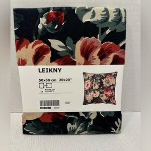New IKEA Leikny Pillow Cover Floral Design - 20 X 20
